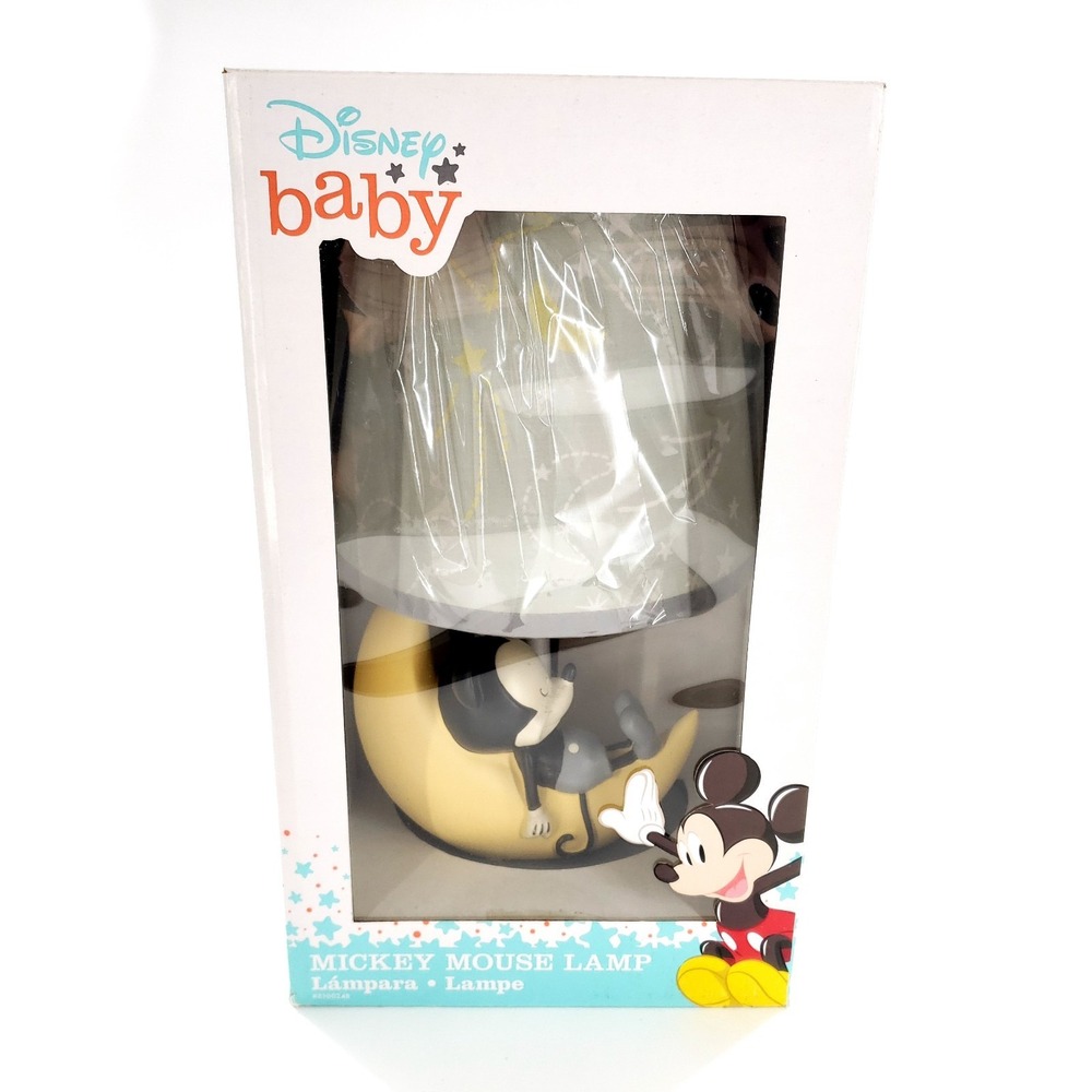 Disney Baby Mickey Mouse Moon Lamp Night Light Nursery Decor Table Lamp Sealed